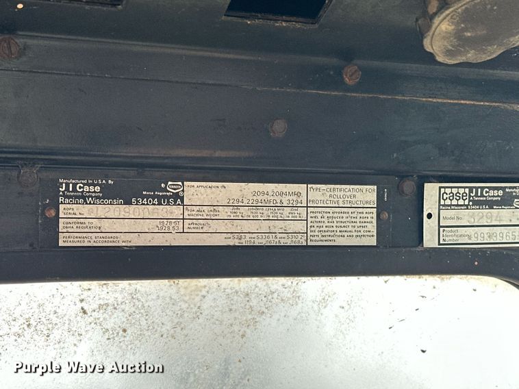 image for item ER4947 1984 Case 3294 MFWD tractor