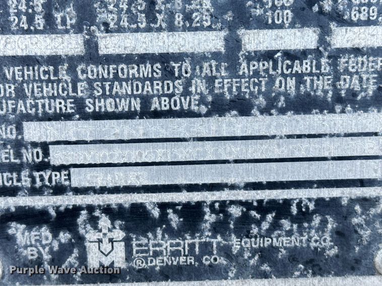 image for item NN9544 2017 Merritt livestock trailer