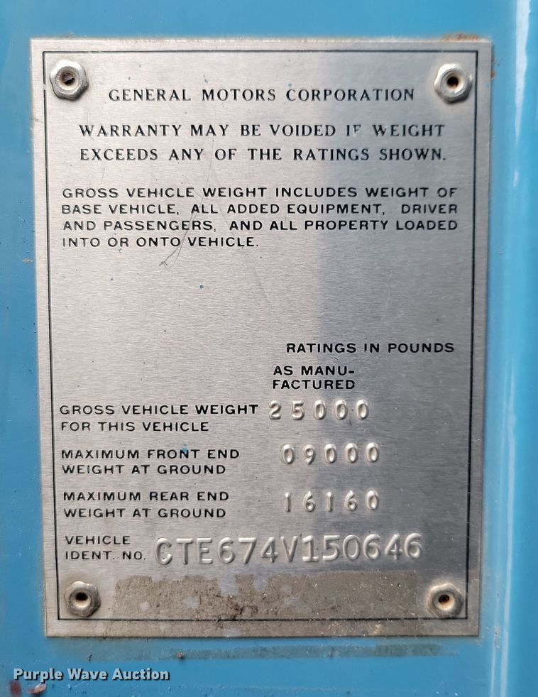 image for item OH9493 1974 Chevrolet  65 grain truck