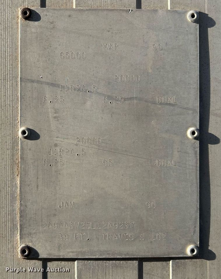 image for item DP6130 1990 Travis end dump trailer