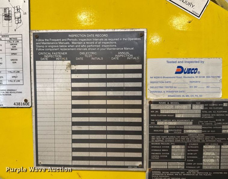 image for item DT0522 2012 Freightliner M2 bucket truck