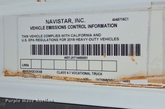 image for item EC3457 2018 International 4300 utility / service truck