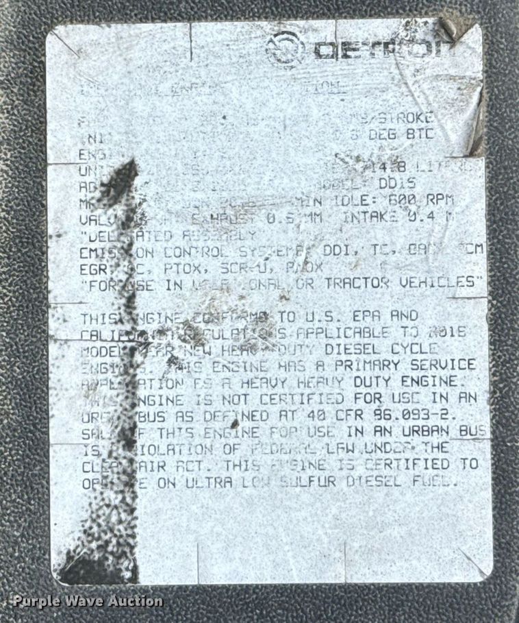 image for item ED5486 2017 Freightliner Cascadia semi truck