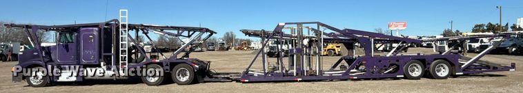 image for item EG2506 1999 Peterbilt 377 car carrier truck with car carrier trailer