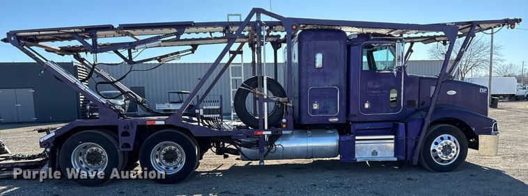 image for item EG2506 1999 Peterbilt 377 car carrier truck with car carrier trailer