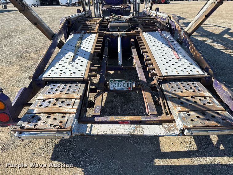 image for item EG2506 1999 Peterbilt 377 car carrier truck with car carrier trailer