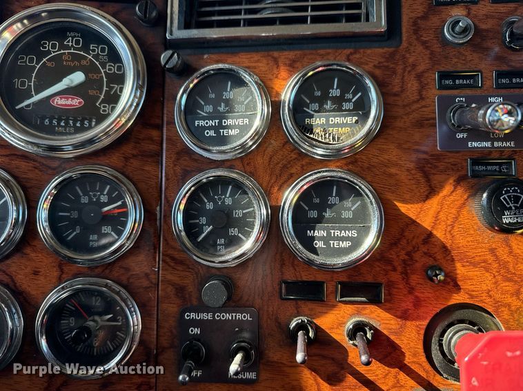 image for item EG2506 1999 Peterbilt 377 car carrier truck with car carrier trailer