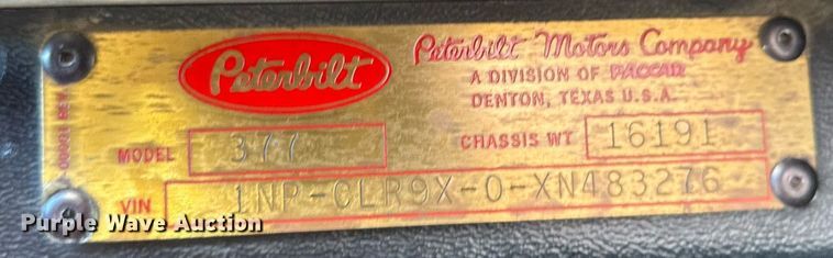 image for item EG2506 1999 Peterbilt 377 car carrier truck with car carrier trailer