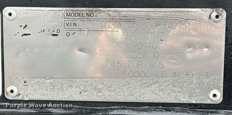 image for item EG2509 2018 X-L Specialized XL 80 PT drop deck hydraulic tail equipment trailer