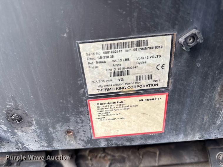 image for item EG7165 2009 Utility trailer 3000R refrigerated van trailer