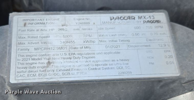 image for item EI4122 2022 Kenworth T680 semi truck