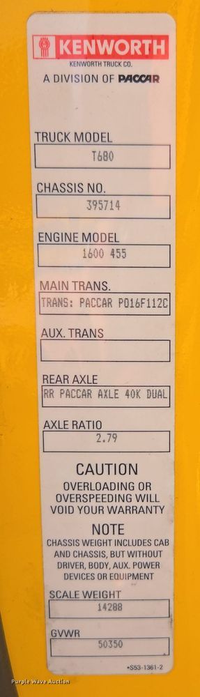 image for item EI4123 2021 Kenworth T680 semi truck