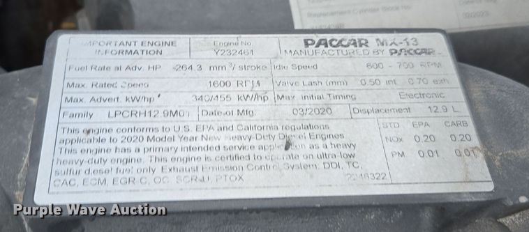 image for item EI4128 2021 Kenworth T680 semi truck