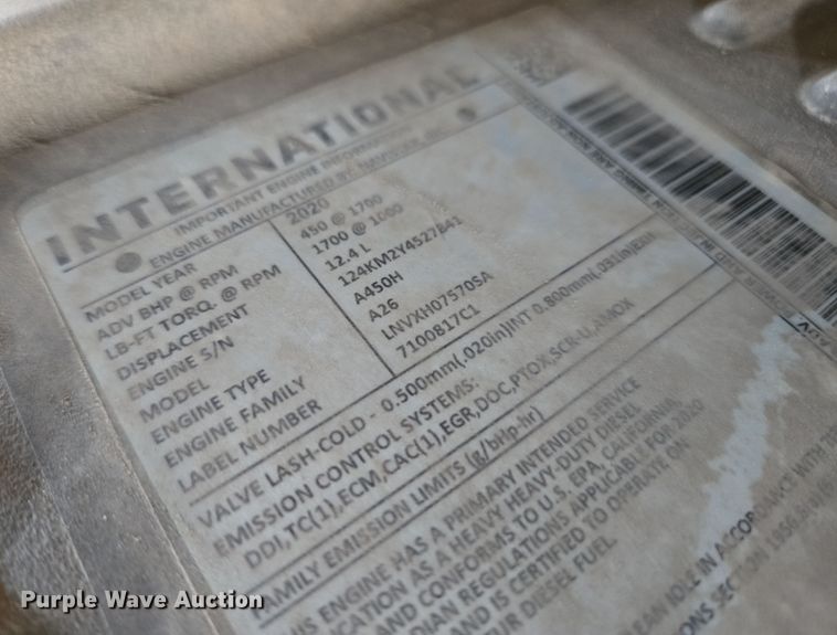 image for item EI4131 2021 International LT625 semi truck