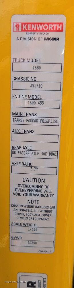 image for item EI4133 2021 Kenworth T680 semi truck