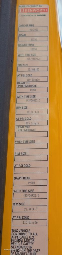 image for item EI4135 2021 Kenworth T680 semi truck