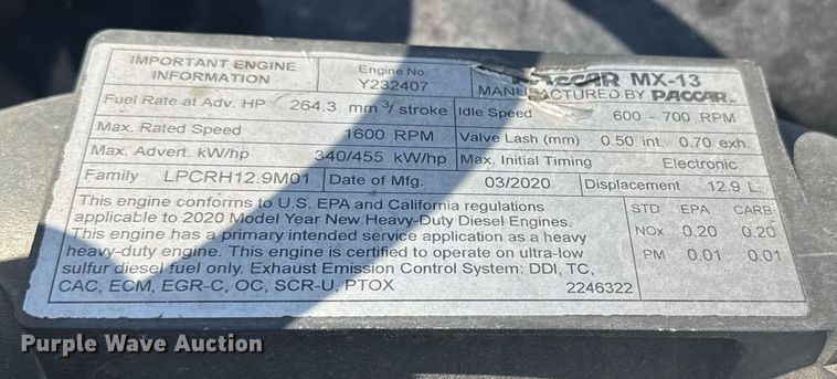 image for item EI4138 2021 Kenworth T680 semi truck