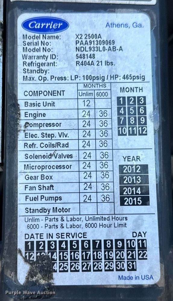 image for item LH9465 2005 Utility VS2RA refrigerated van trailer