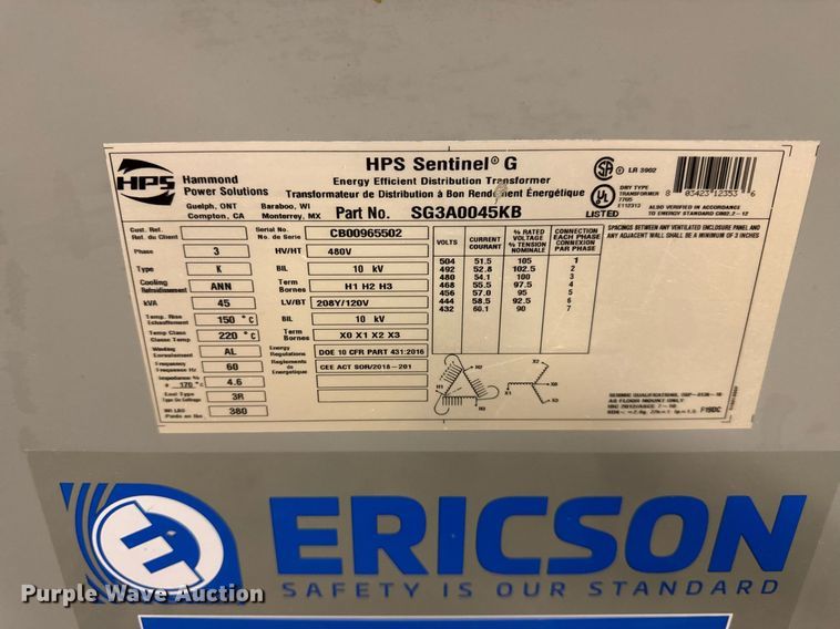 image for item DH9825 2019 Ericson E-Cart 2 power transformation unit