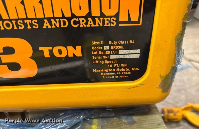 image for item DH9827 Harrington Hoist and Cranes ERIA-556732 crane