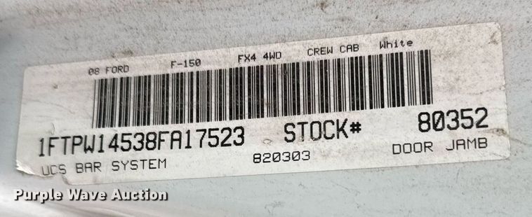 image for item DM5558 2008 Ford F150 SuperCrew pickup truck