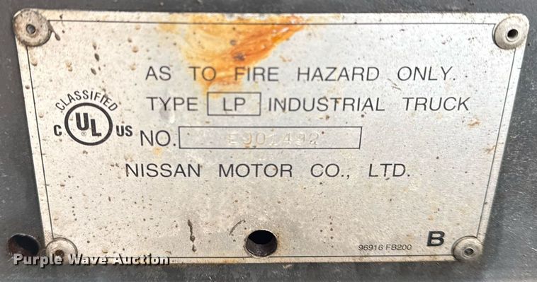 image for item DM5563 Nissan 40 forklift