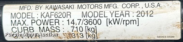 image for item DO0371 2012 Kawasaki Mule 4010 utility vehicle