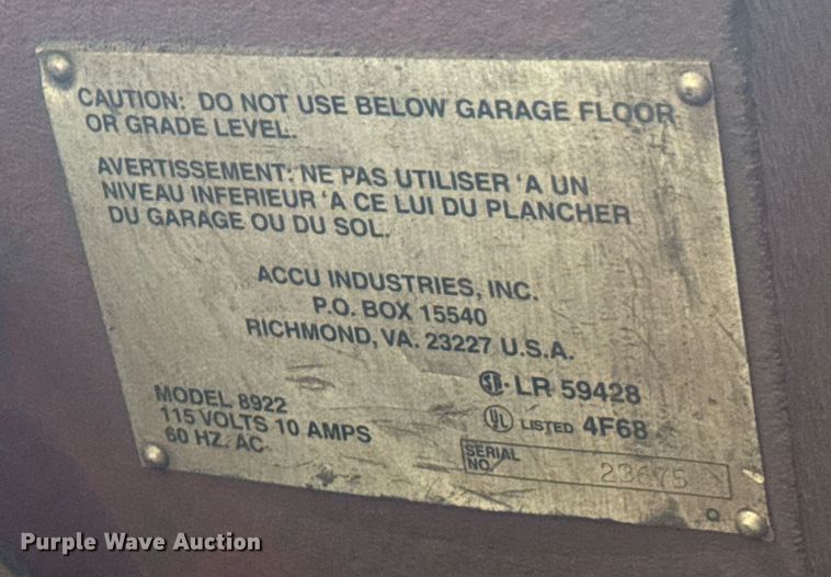 image for item DO0412 Accu-Turn 8922 brake lathe