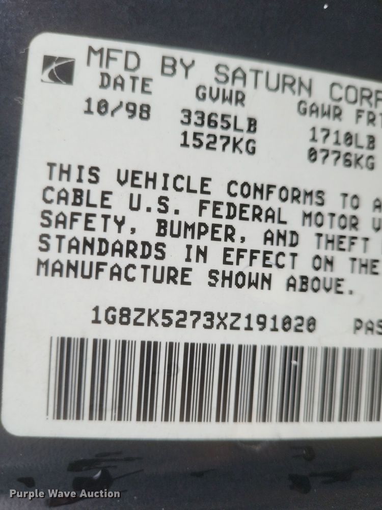 image for item DS5242 1999 Saturn SL 