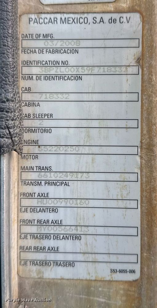 image for item DT0553 2009 Peterbilt 320 refuse truck