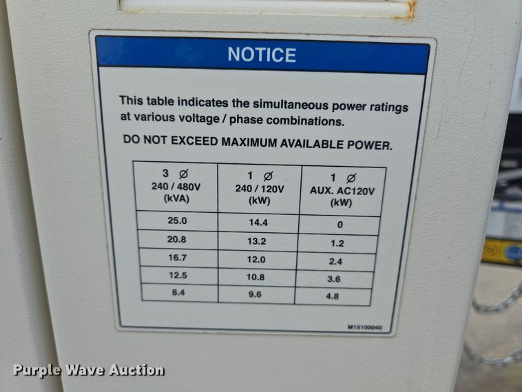 image for item DT5496 2021 Multiquip WhisperWatt DCA25SSIU4F generator