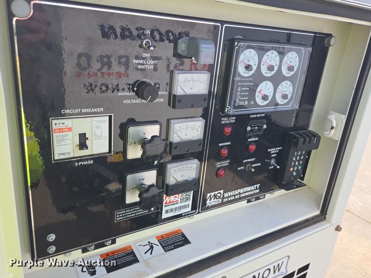 image for item DT5496 2021 Multiquip WhisperWatt DCA25SSIU4F generator