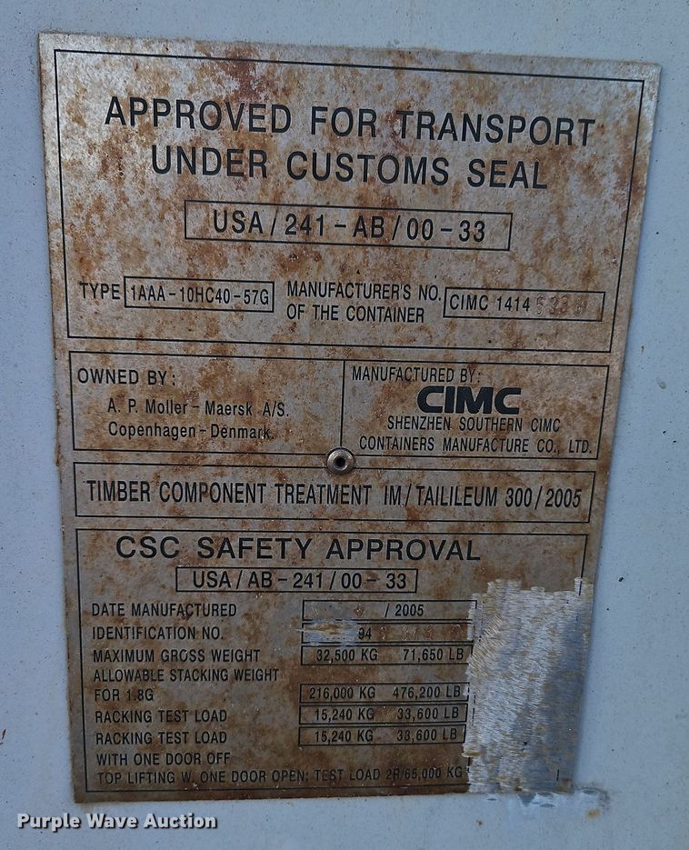 image for item DT7611 CIMC shipping container