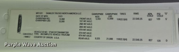 image for item DV1264 2022 Freightliner M2 106 rollback truck