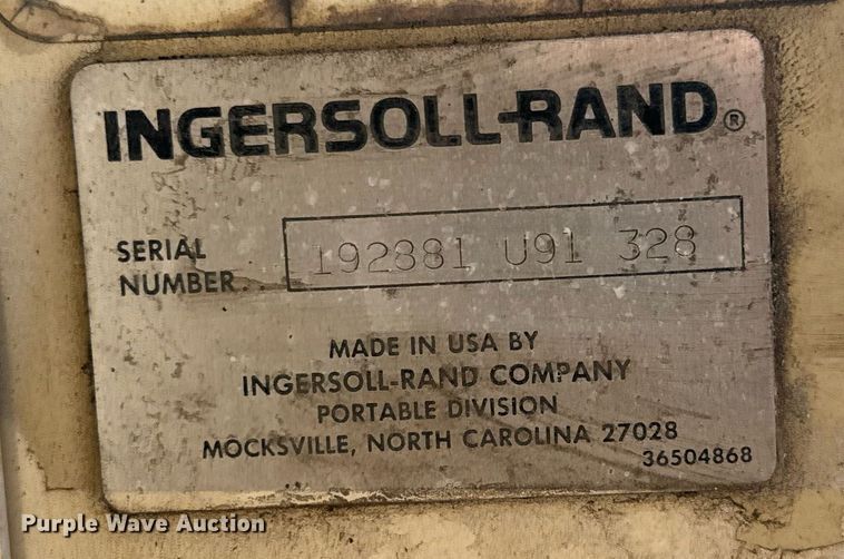 image for item EC3472 Ingersoll Rand P185CWJD air compressor