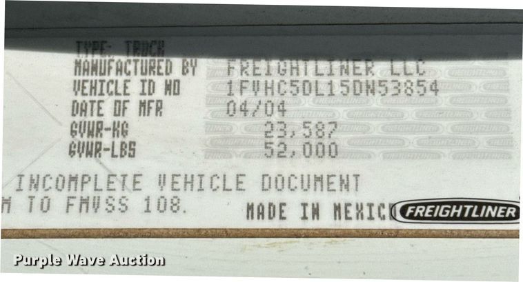 image for item ED5508 2005 Freightliner Business Class M2 flatbed truck