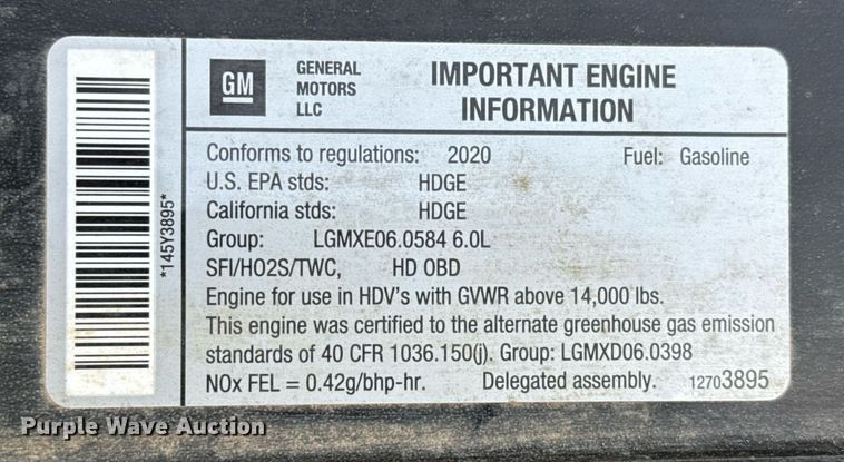 image for item ED5509 2020 Isuzu NPR XD box truck