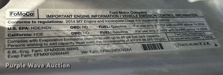 image for item EG1166 2014 Ford F450 Super Duty bucket truck