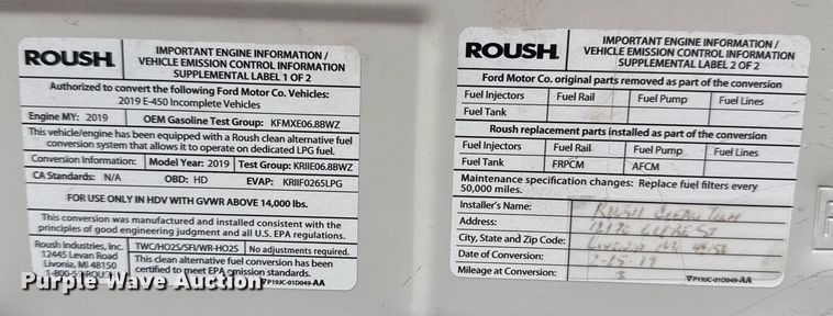 image for item EG2512 2019 Ford E450 Super Duty refrigerated truck