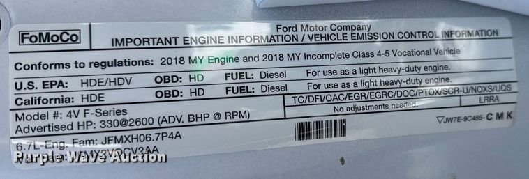 image for item EG2527 2020 Ford F550 Crew Cab flatbed truck