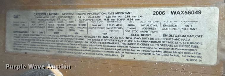 image for item EG2547 2007 Blue Bird BB Conventional school bus