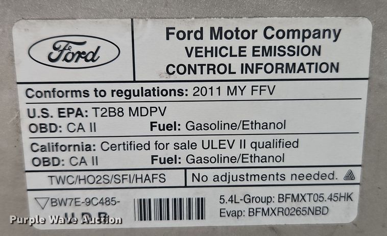 image for item EI8819 2011 Ford E250 van