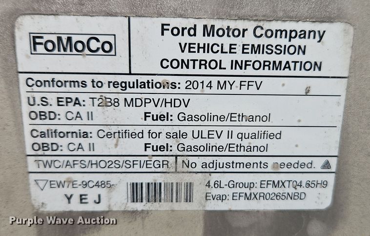 image for item EI8821 2014 Ford E150 van