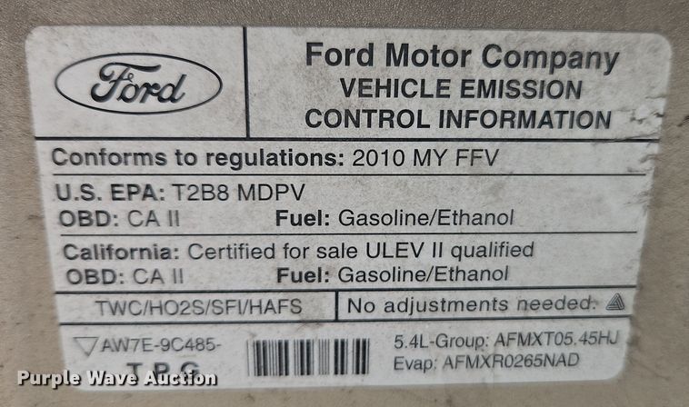image for item EI8823 2010 Ford E250 van