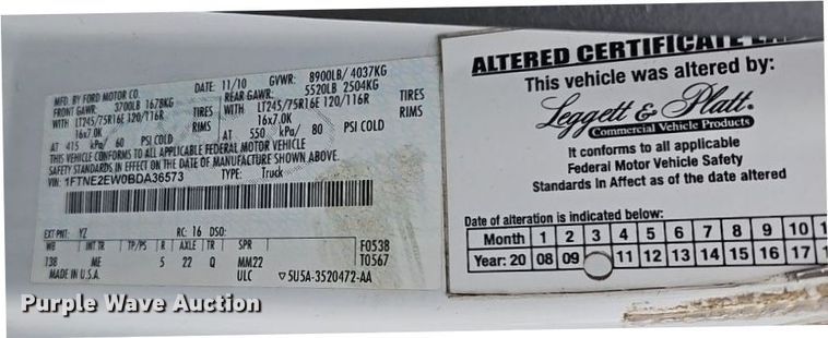 image for item EI8824 2011 Ford E250 van