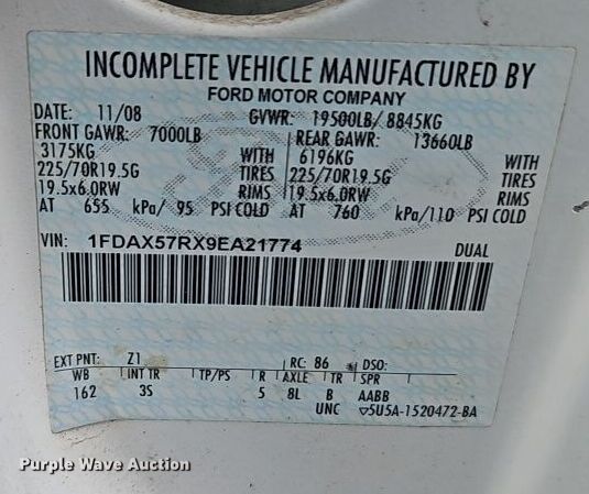 image for item EI8826 2009 Ford F550 Super Duty XLT bucket truck