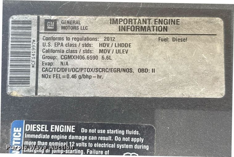 image for item EJ3475 2012 Chevrolet Silverado 3500HD dump bed pickup truck