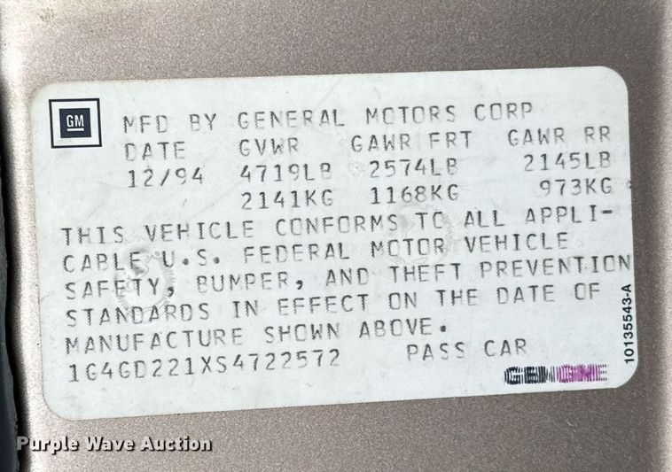 image for item EK0360 1995 Buick Riviera 