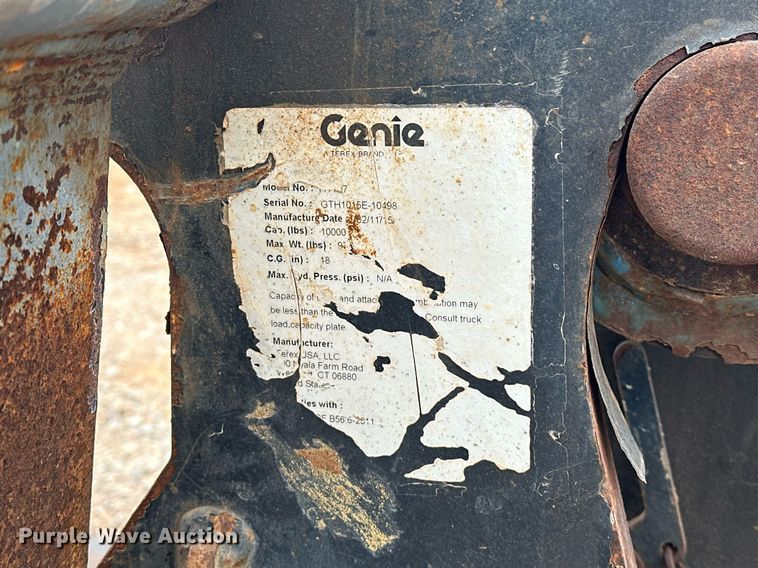 image for item EK0371 2015 Genie GTH-1056 telehandler