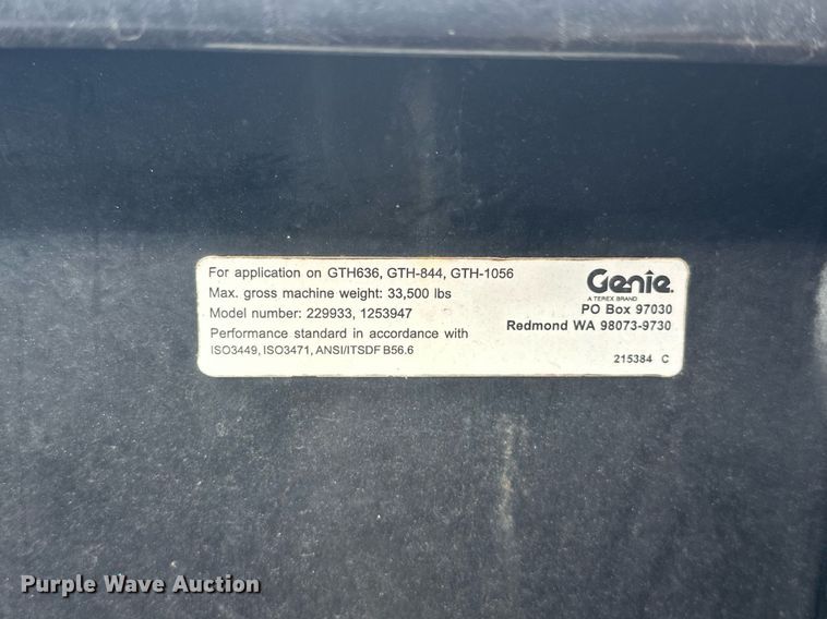 image for item EK0371 2015 Genie GTH-1056 telehandler